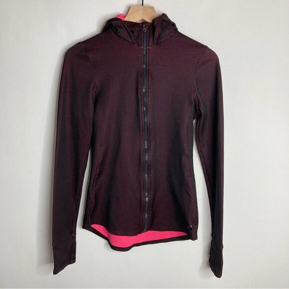 Under Armour Black and Pink Zip Up Hoodie Medium - Picture 1 of 12
